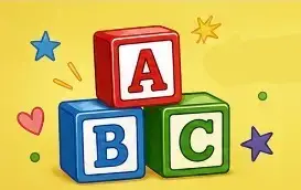 Colorful ABC alphabet blocks